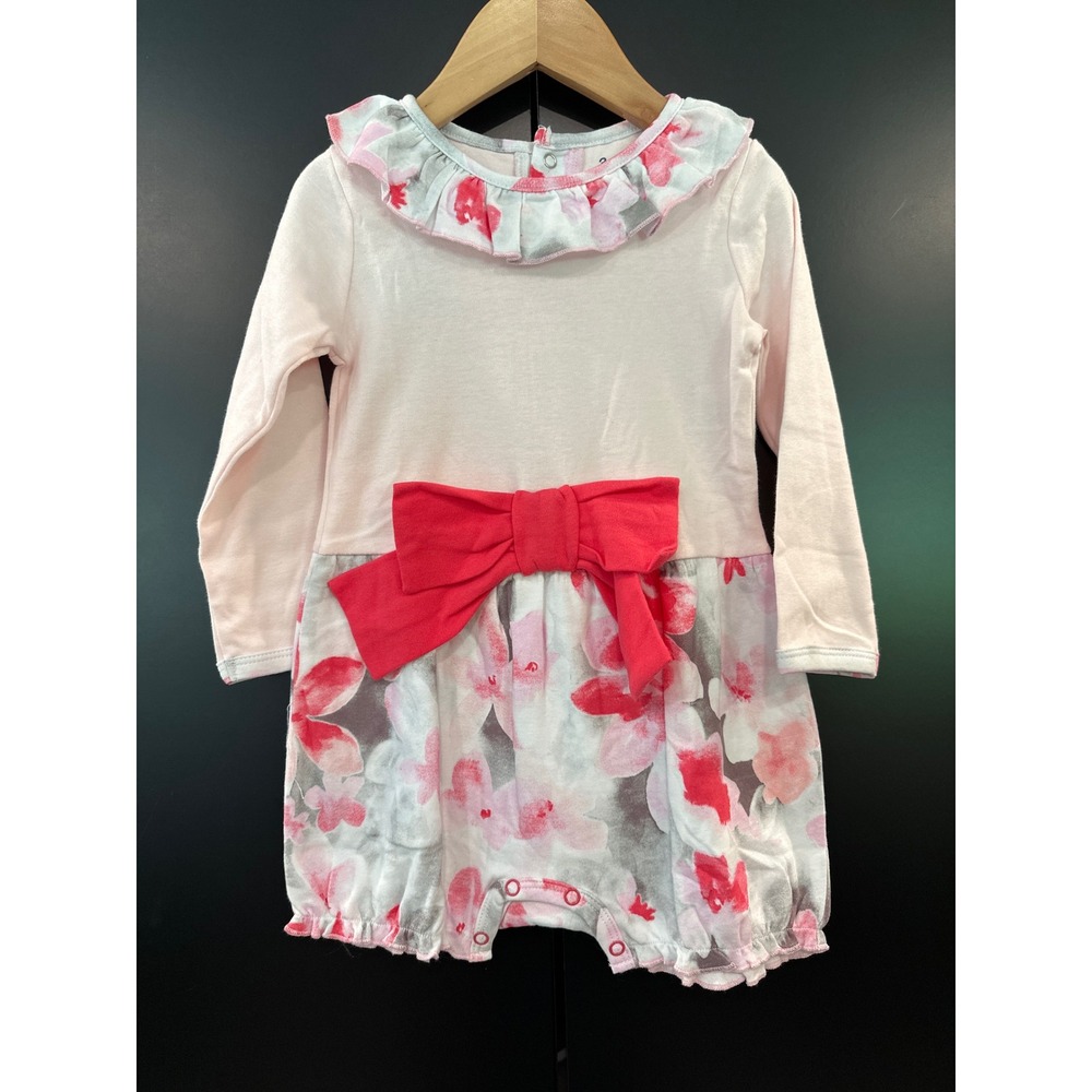VAENAIT Baby Floral Long Sleeve Romper Bubble Bodysuit Pink Red Bow 18-24M NEW
